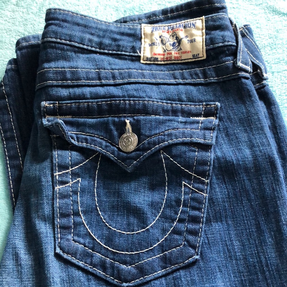 Sz 32 True Religion med.blue Hi-Rise Boot cut